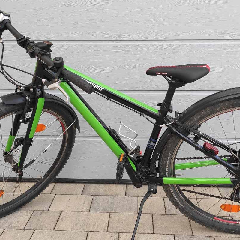 MOOXIBIKE, gruenes, jugend bike, folie, fahrradfolierung