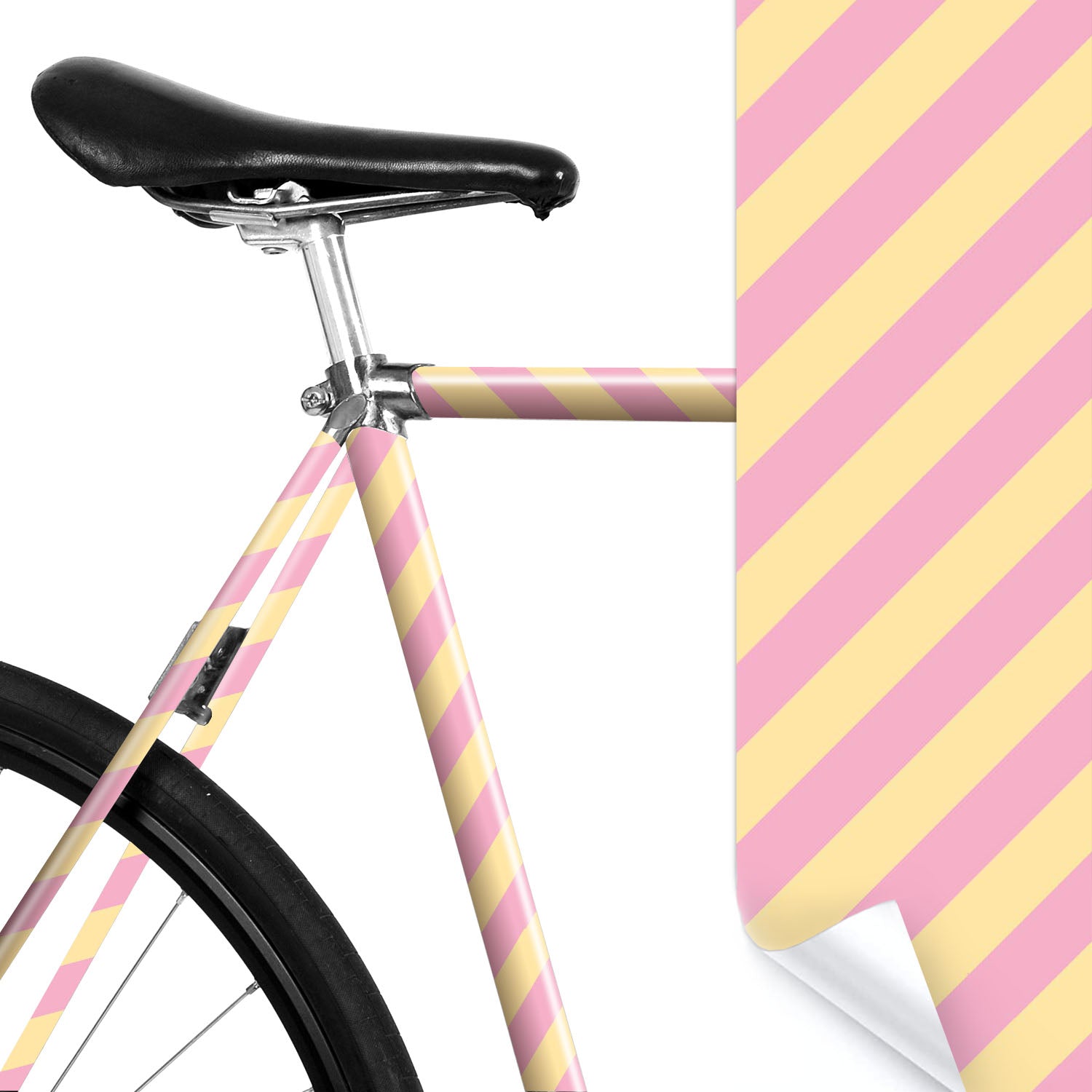 mooxibike-fahrradfolie-candy-zuckerstange-pastel-gelb-rosa-fahrrad-muster