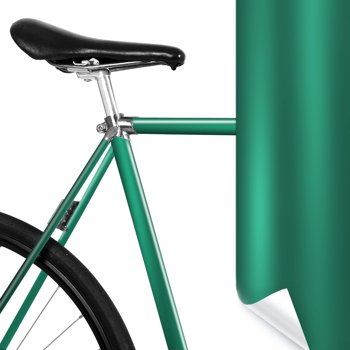Rahmenschutzfolie Matt Electro Green Metallic | Smaragd-Grün Matt