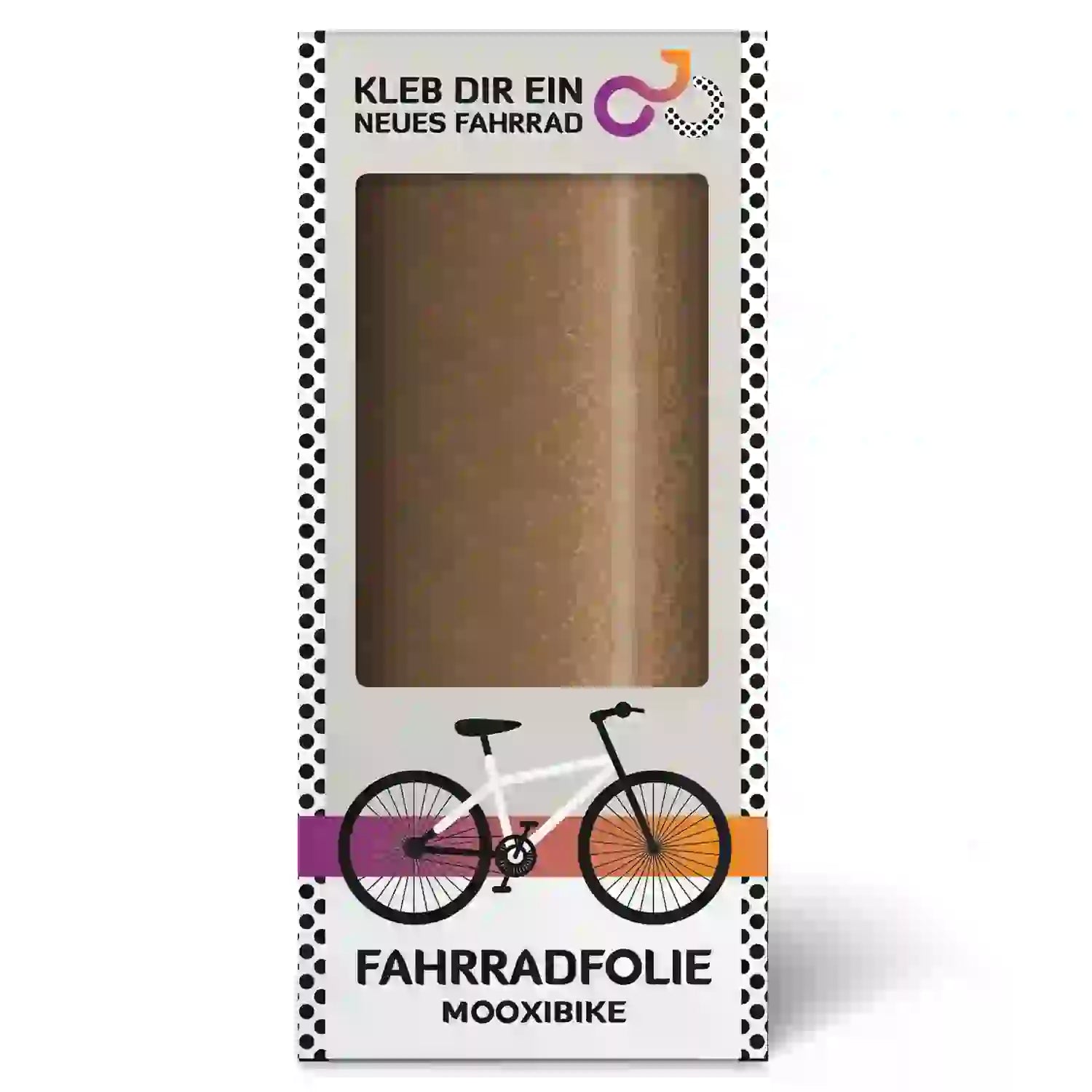 Glänzender Rahmenschutzfolie in Choco Brown Metallic für einen exklusiven Look