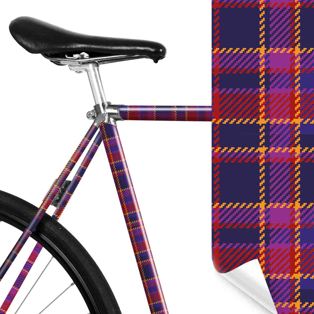 mooxibike-fahrradfolie-karo-vivienne-orange-lila-rot-retro-muster-fahrrad