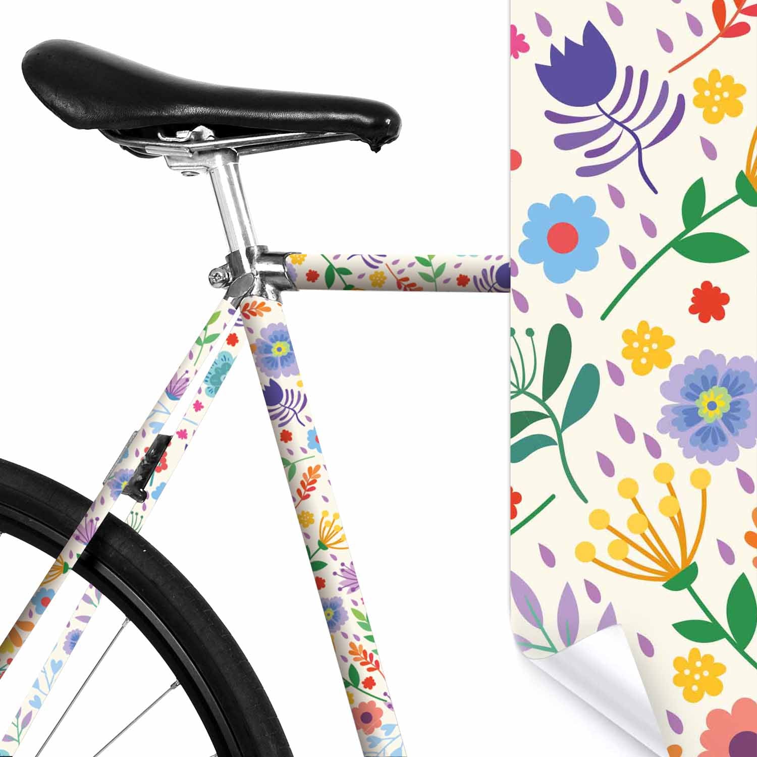 mooxibike-fahrradfolie-spring-flower-pastel-fruehling-blumen-beige-fahrrad-muster