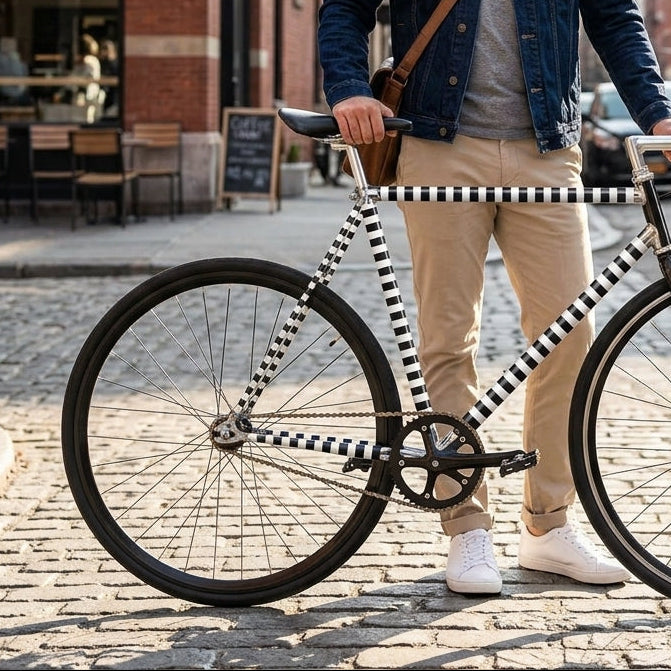 mooxibike-streifen-schwarz-weiss-fahrrad-folie-mann-stadt-ki