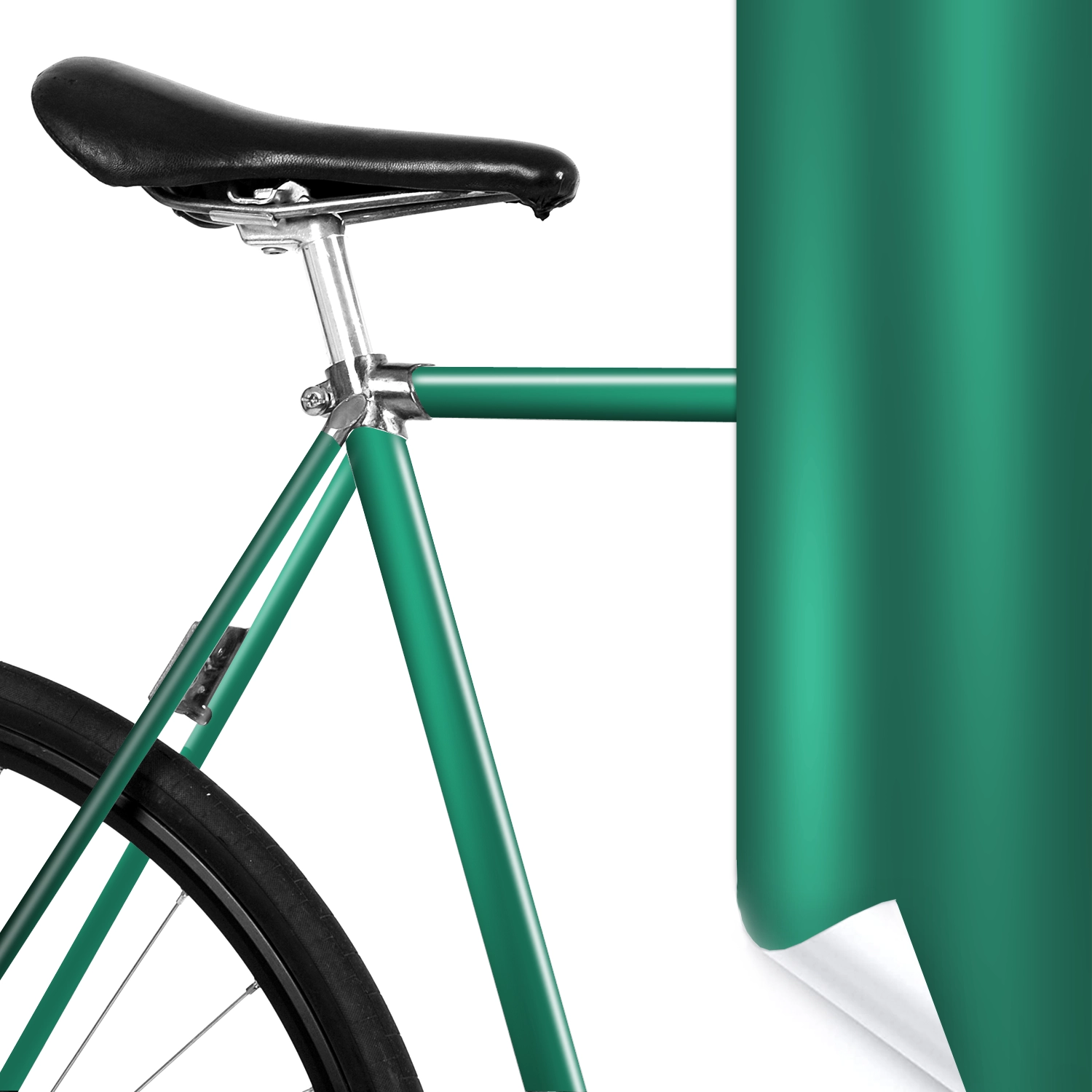 Rahmenschutzfolie Matt Electro Green Metallic | Smaragd-Grün Matt