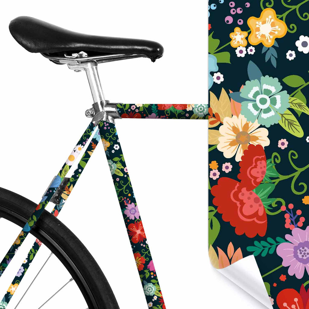    mooxibike-fahrradfolie-summer-flowers-sommer-blumen-schwarz-black-muster