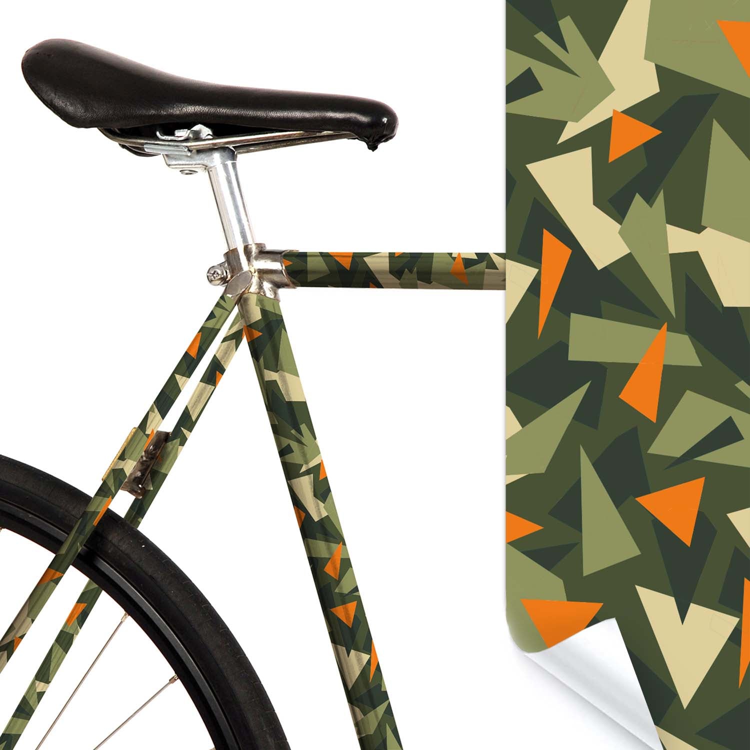 Camouflage Dreiecke Muster Fahrradfolie