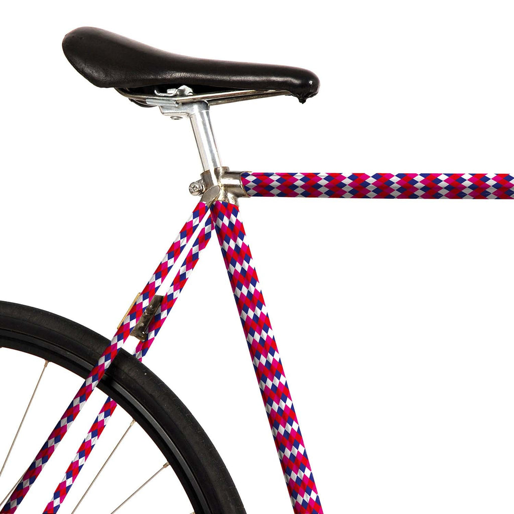 mooxibike-fahrradfolie-harlekin-heights-pink-blau-weiss-grafisch-80er-rennrad
