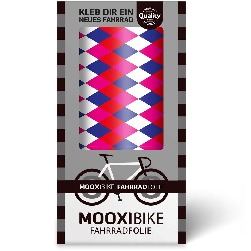 mooxibike-fahrradfolie-verpackung-rauten-bunt-pink-blau-weiss